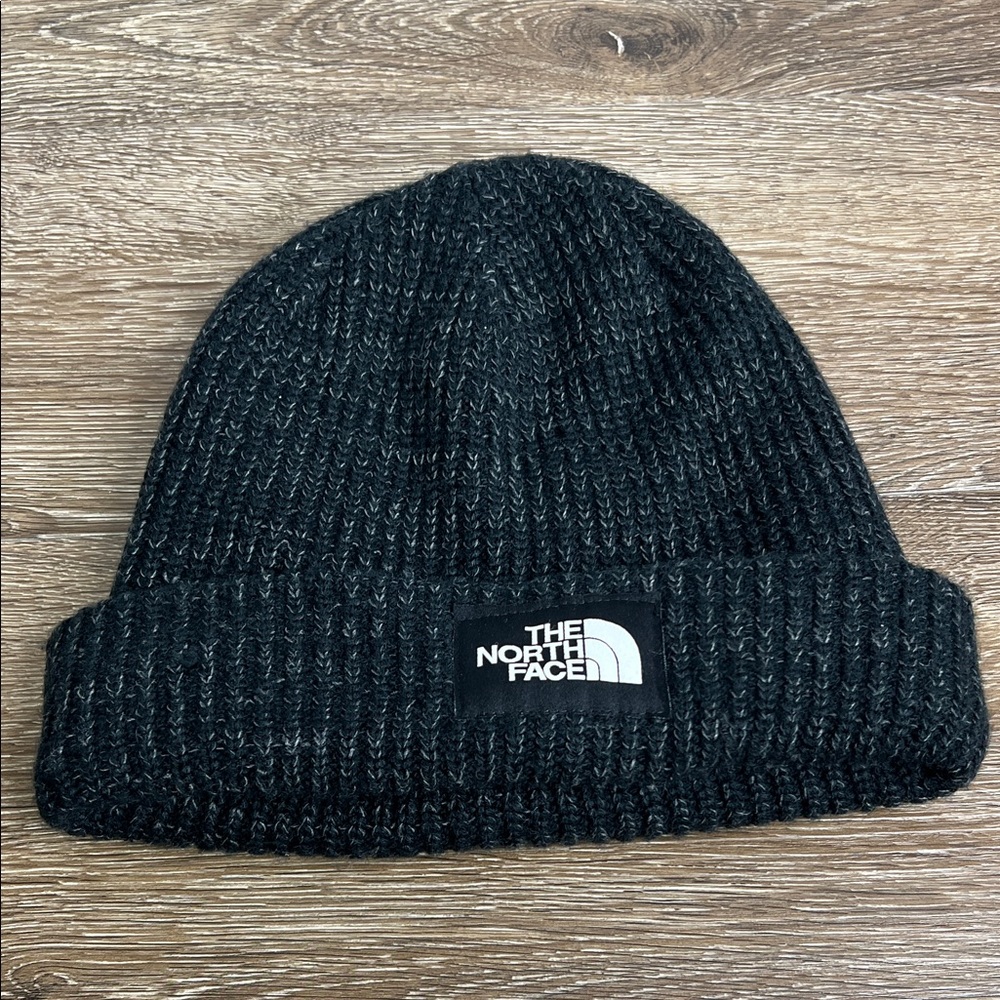 The North Face Unisex Black Rib-Knit Beanie – One Size